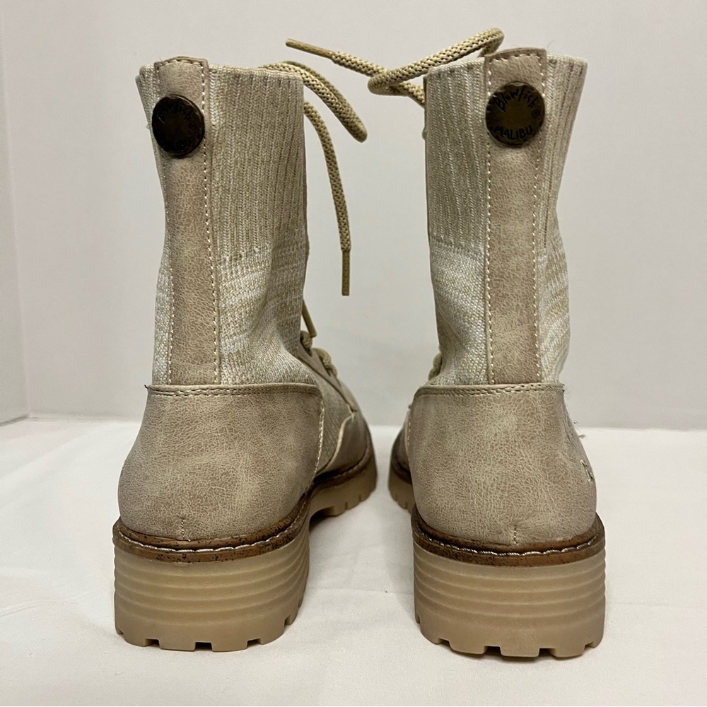 Blowfish Women's Reilly Casual Vegan, Cruelty-Free Beige Lace-Up Boots Size 7 - Picture 8 of 13